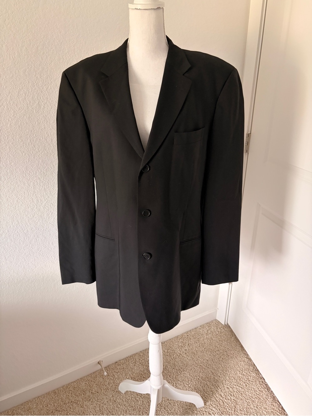 Hugo Boss 100% Virgin Wool Black Men's Blazer Sz 44R
